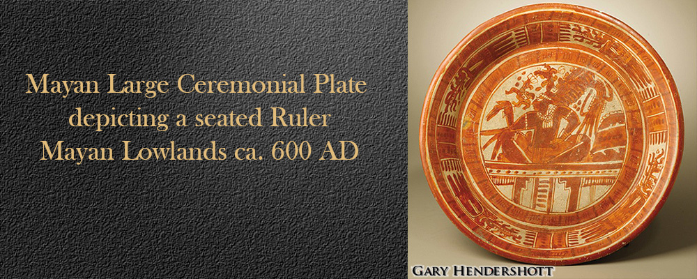Mayan Large Ceremonial Plate